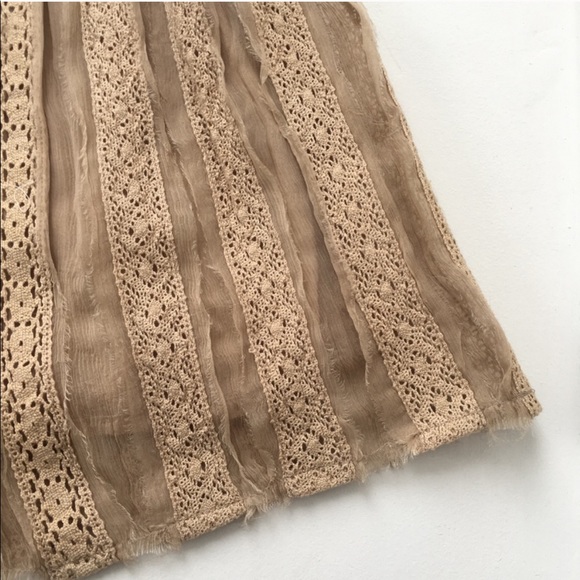 SOLD Anthropologie Odille Silk Pleat Ballet Skirt 4 - Picture 3 of 12